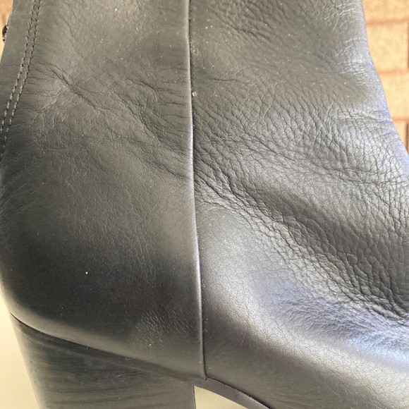 rag & bone Black Leather Heeled Boots Made in Italy Women’s Size 37.5 - Picture 2 of 10